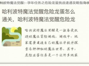 哈利波特魔法觉醒：学年任务之危险龙蛋挑战速通攻略指南手册