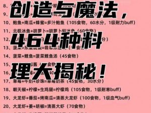 揭秘贪婪洞窟2料理系统：全面解析料理效果与实战应用指南