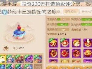 梦幻西游手游：投资220万打造顶级评分宠，揭秘解锁超震撼的梦幻十三技能宠物之旅