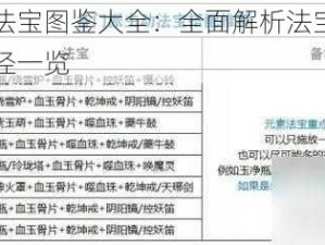 诛仙手游法宝图鉴大全：全面解析法宝技能属性与获取途径一览