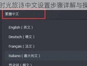 海贼王时光旅诗中文设置步骤详解与操作指南