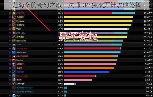 范海辛的奇幻之旅：法师DPS突破万计攻略秘籍