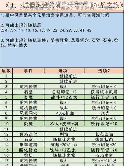 《地下城堡炼金秘境：天才术师挑战之旅》