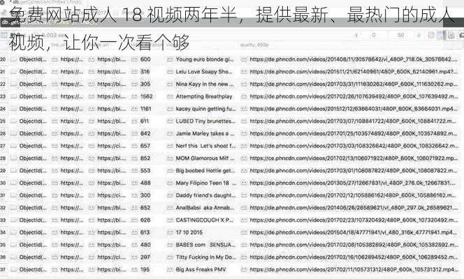 免费网站成人 18 视频两年半，提供最新、最热门的成人视频，让你一次看个够