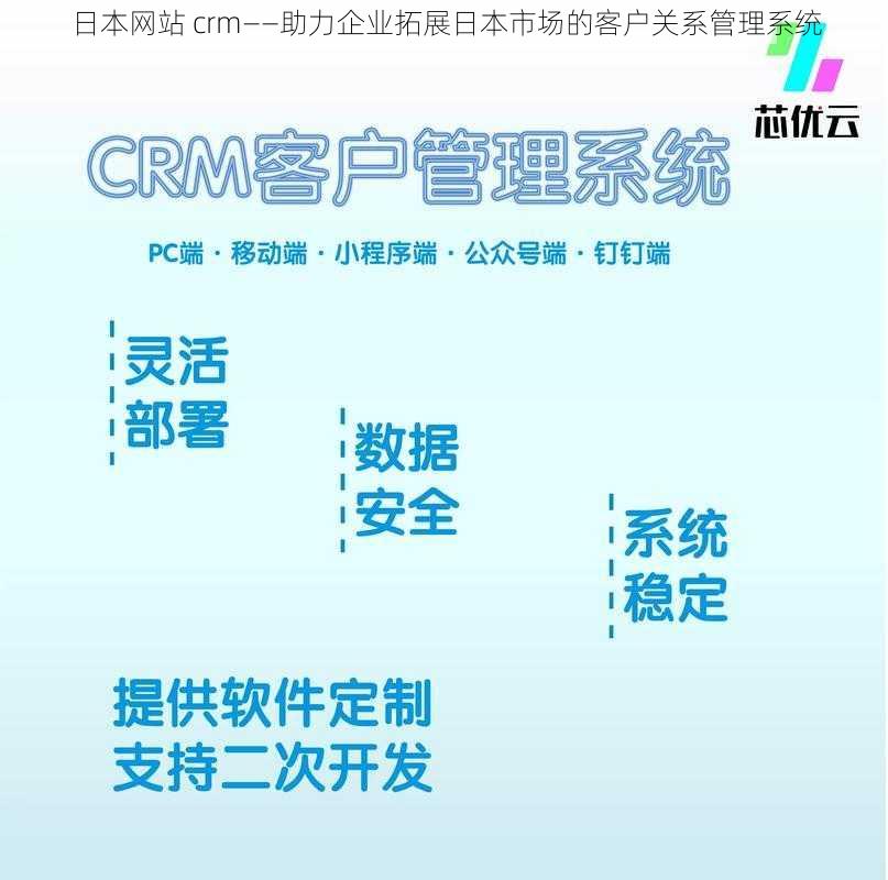 日本网站 crm——助力企业拓展日本市场的客户关系管理系统