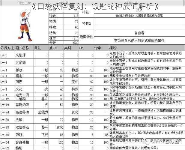 《口袋妖怪复刻：饭匙蛇种族值解析》