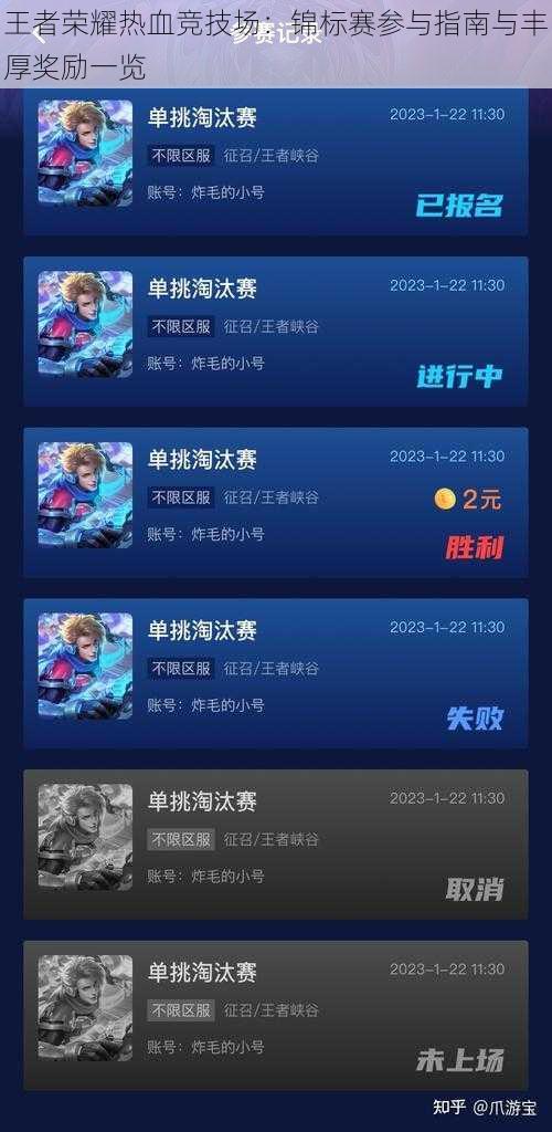 王者荣耀热血竞技场:锦标赛参与指南与丰厚奖励一览