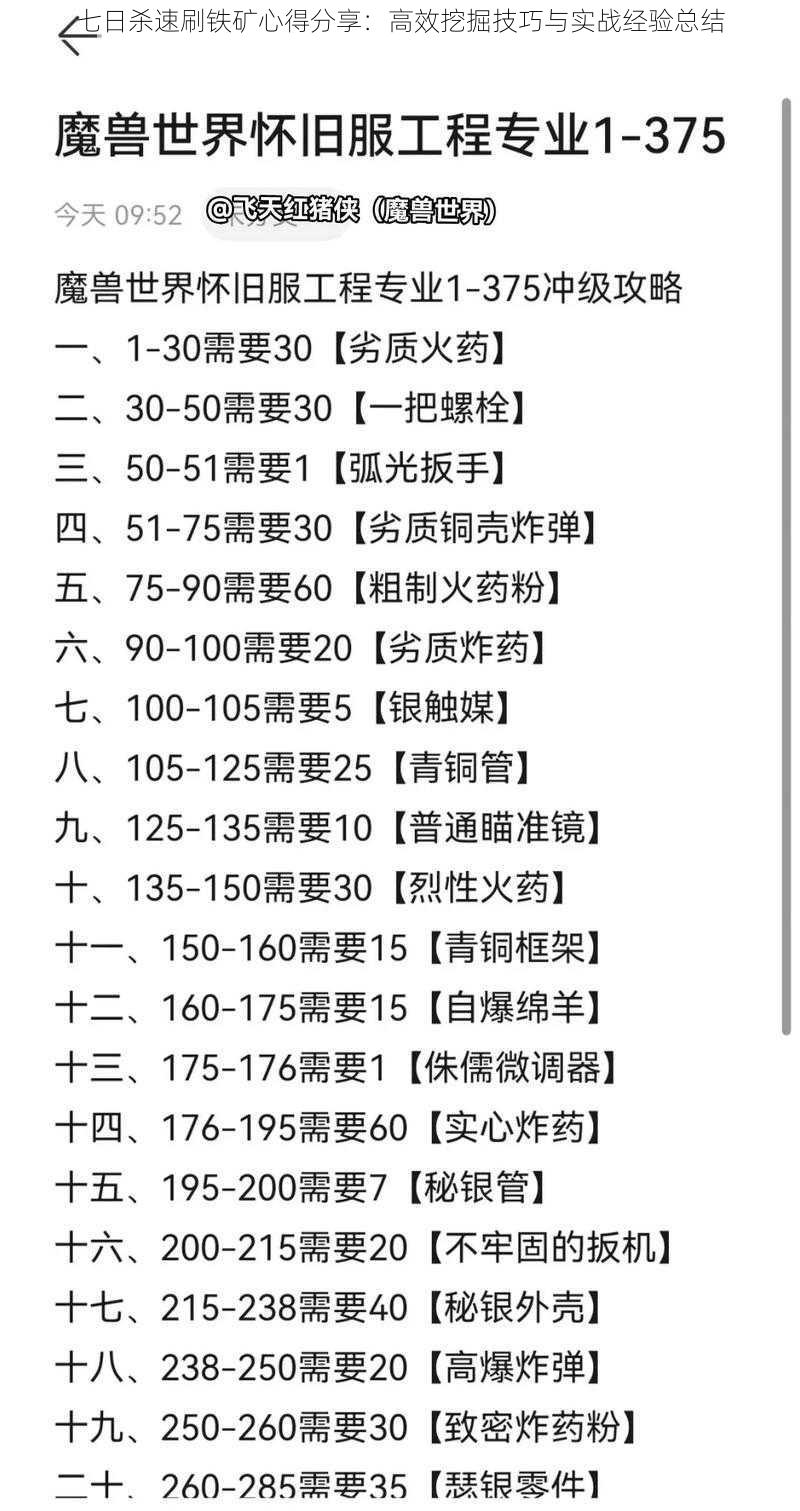 七日杀速刷铁矿心得分享：高效挖掘技巧与实战经验总结