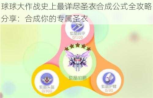 球球大作战史上最详尽圣衣合成公式全攻略分享：合成你的专属圣衣