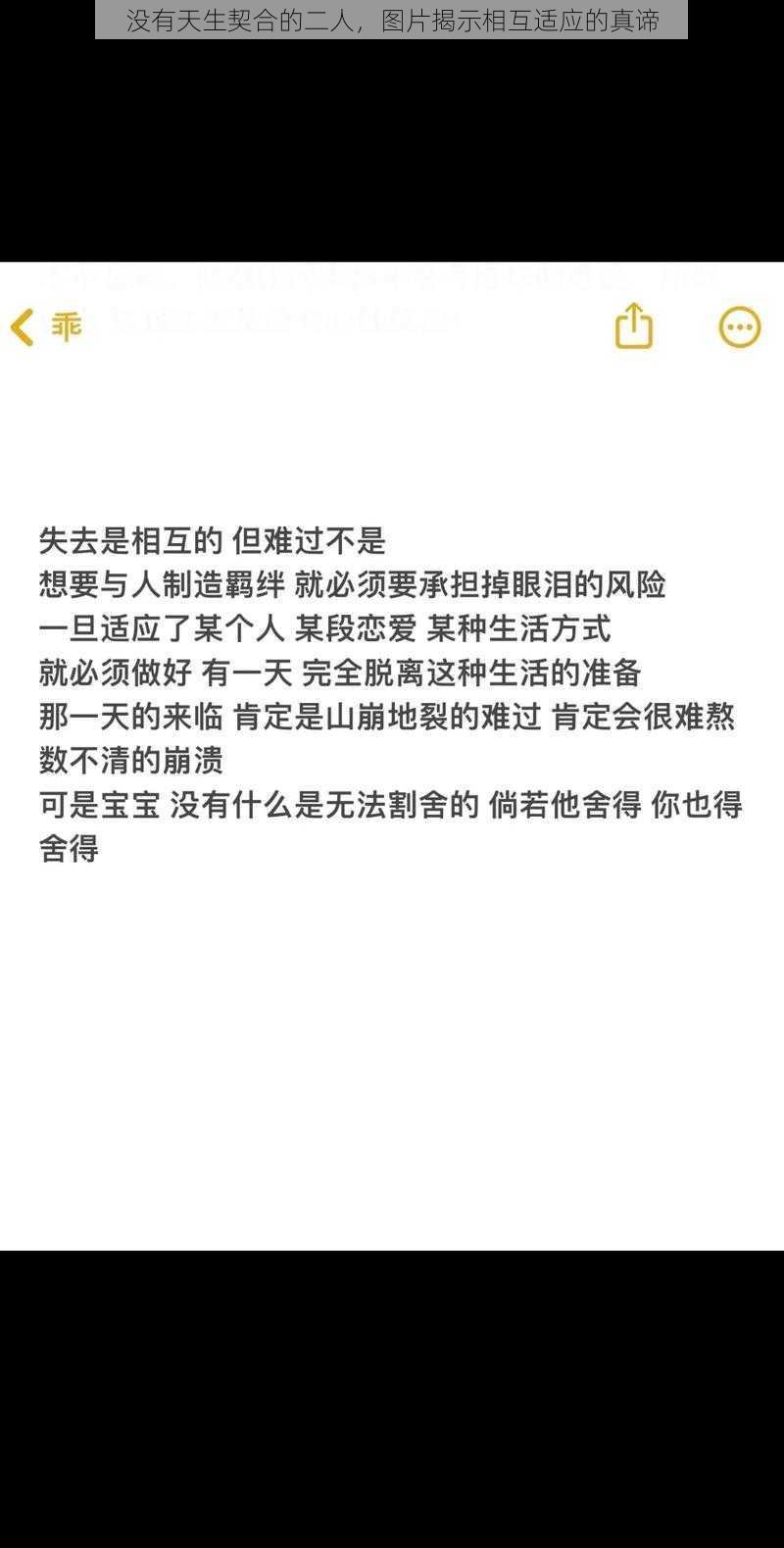 没有天生契合的二人，图片揭示相互适应的真谛