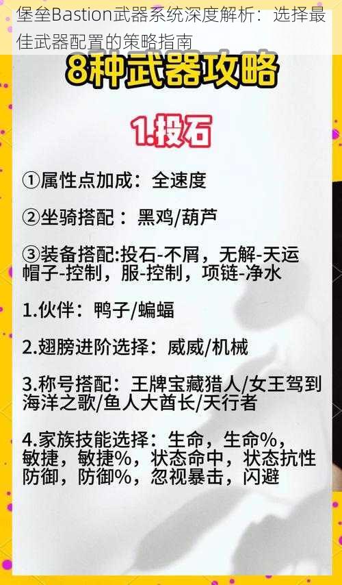 堡垒Bastion武器系统深度解析：选择最佳武器配置的策略指南