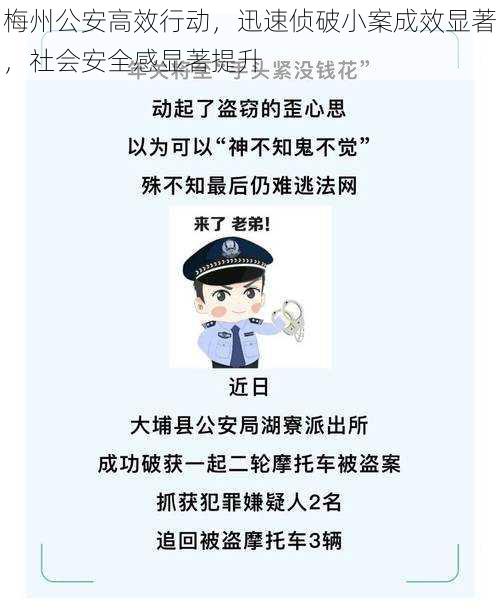 梅州公安高效行动，迅速侦破小案成效显著，社会安全感显著提升