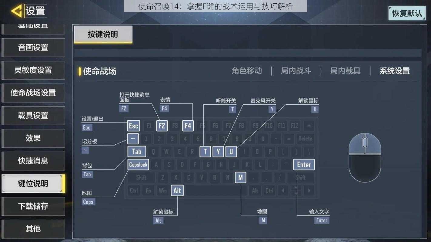 使命召唤14：掌握F键的战术运用与技巧解析