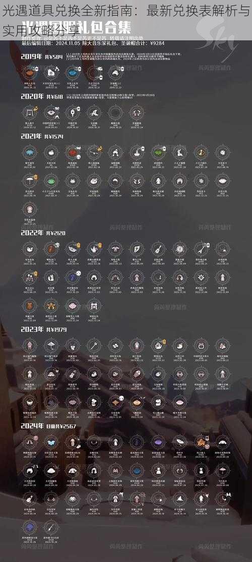 光遇道具兑换全新指南：最新兑换表解析与实用攻略分享