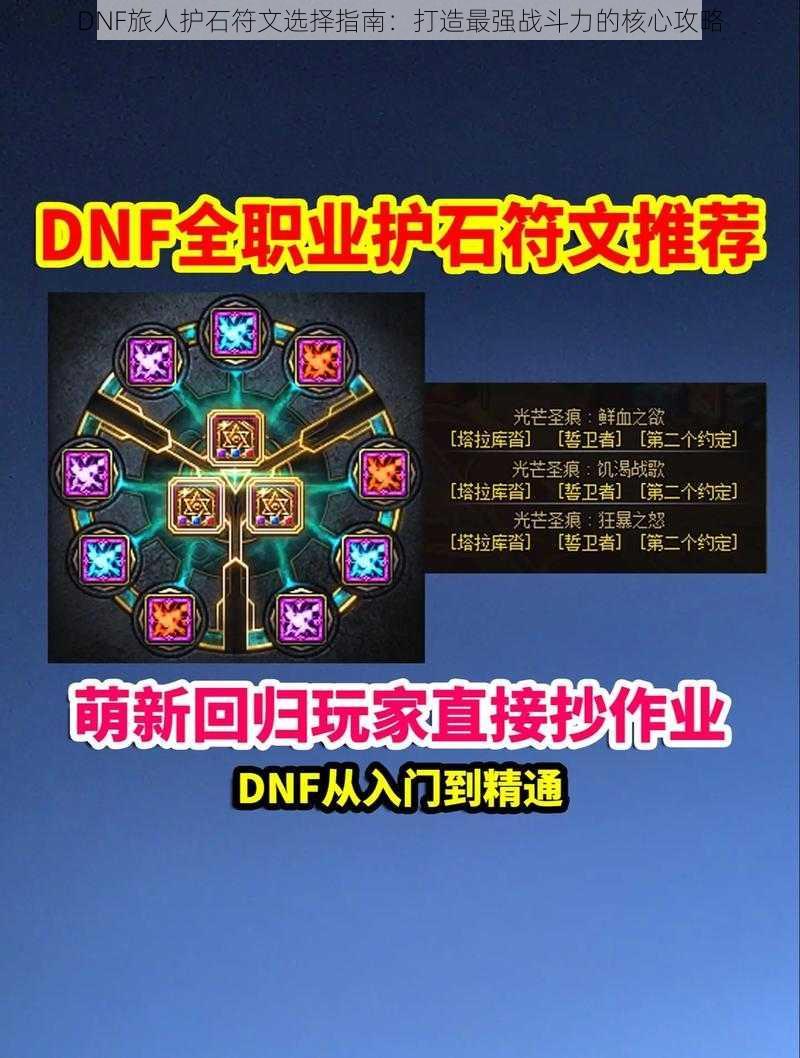 DNF旅人护石符文选择指南：打造最强战斗力的核心攻略