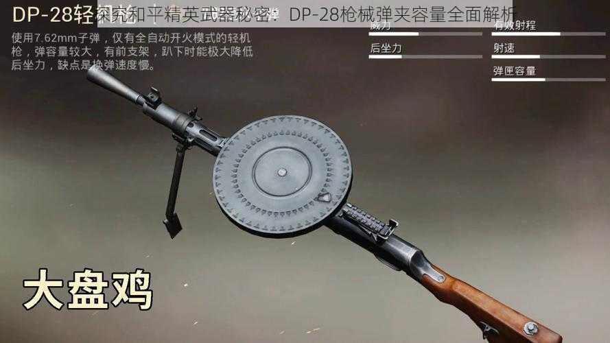 探究和平精英武器秘密：DP-28枪械弹夹容量全面解析