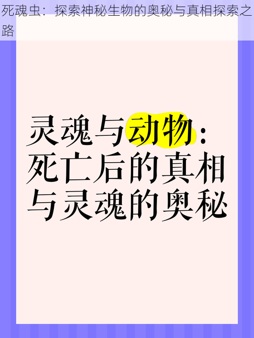 死魂虫：探索神秘生物的奥秘与真相探索之路